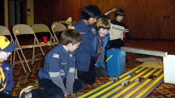 Photo of Pinewood Derby race